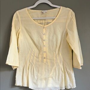 Yellow 100% cotton blouse